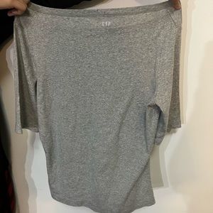 Gap grey off the shoulder top